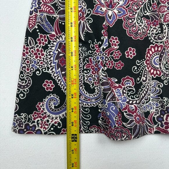 Prana "Nadia" Faux Wrap Floral Paisley V Neck Dress Athleisure Stretch - Picture 5 of 6